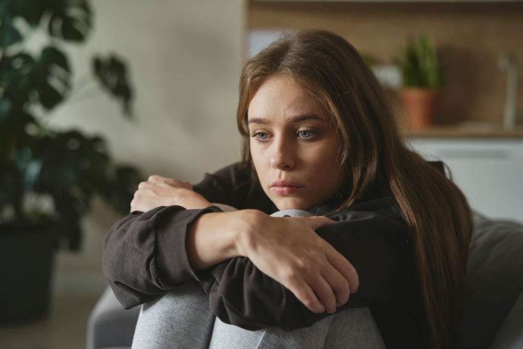 Woman looking depression as she doesn't know how long depression lasts